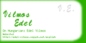 vilmos edel business card